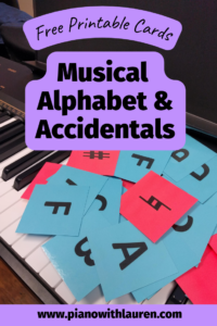 musical alphabet cards