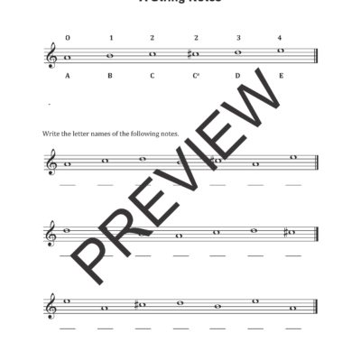 Violin Note Speller - Level 1 (PDF Download) | Violin Worksheets