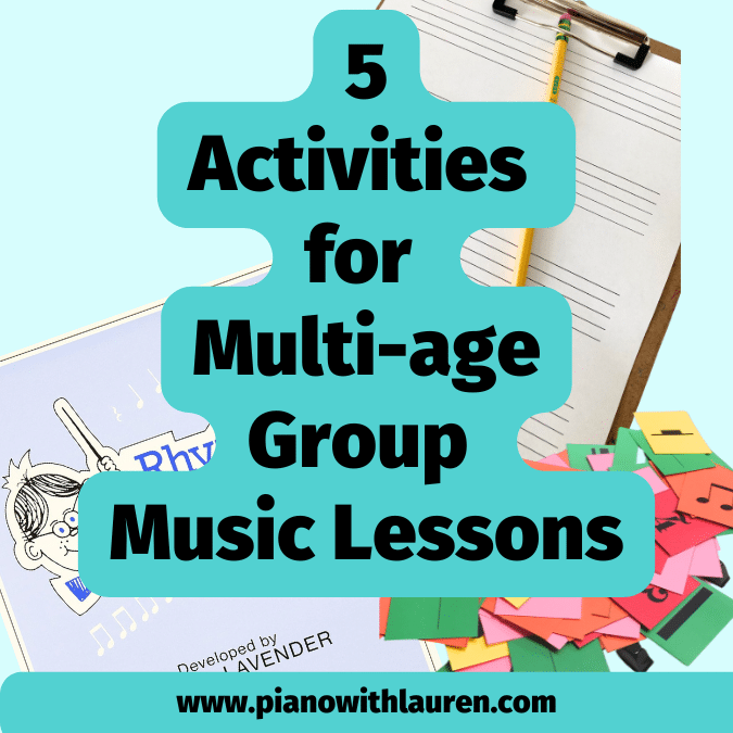 Five Activities for Multi-age Group Music Lessons