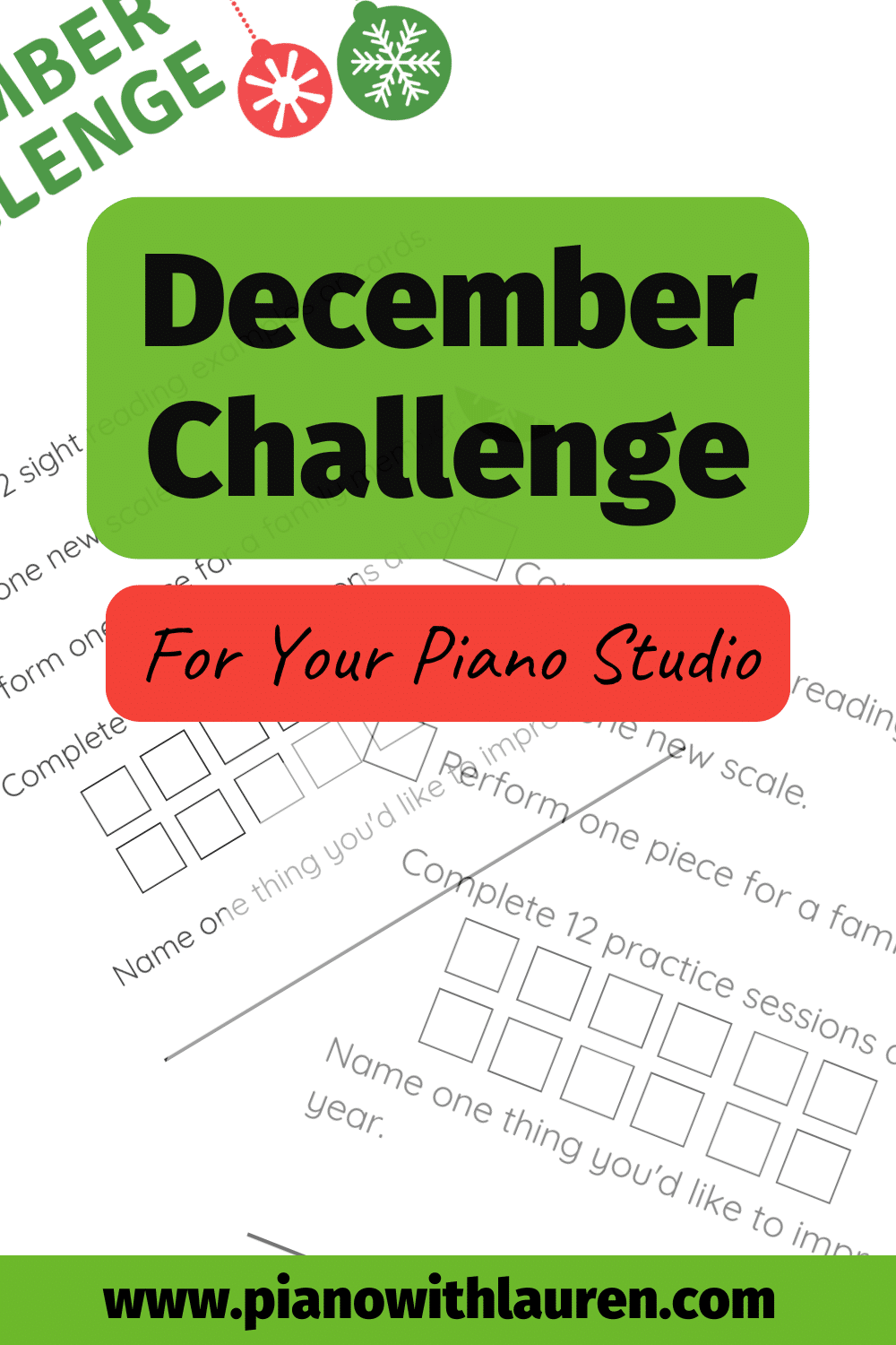 December challenge piano studio