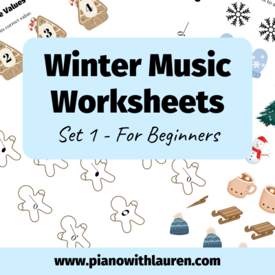 winter music worksheets for beginners