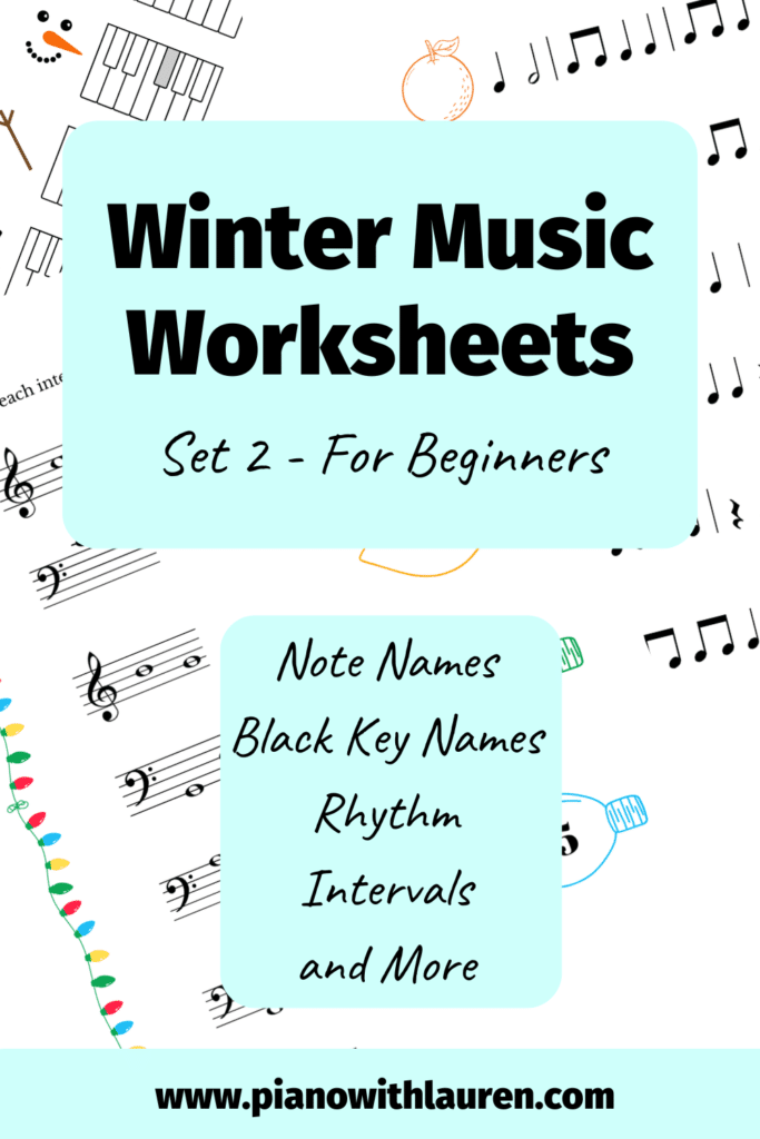 winter music worksheets set 2