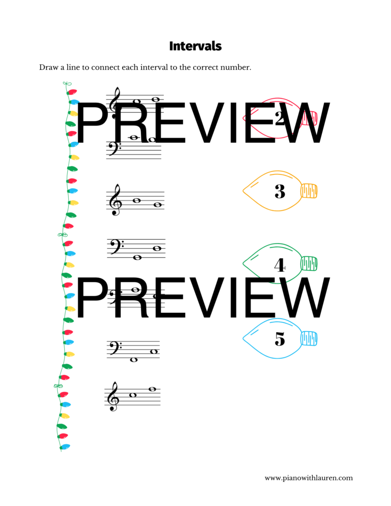 winter music worksheets set 2