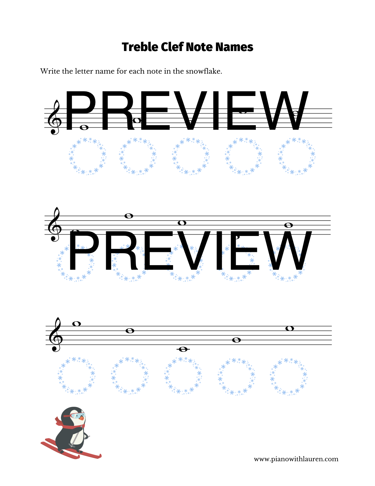 winter music worksheets set 2