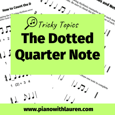 the dotted quarter note worksheets